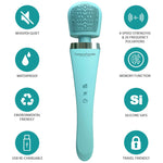 Premium Personal Therapeutic Body Massage Wand - Portable & Rechargeable - Torquoise