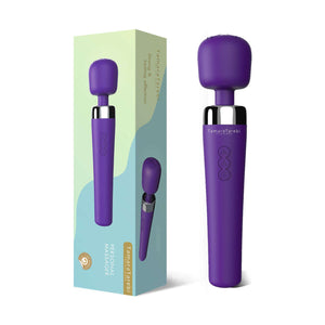 Cordless Personal Electric Wand Massager - 8 Powerful Speeds and 20 Vibration Patterns (Purple)